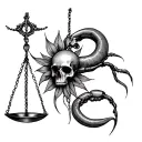 Libra And Cancer tattoo design idea