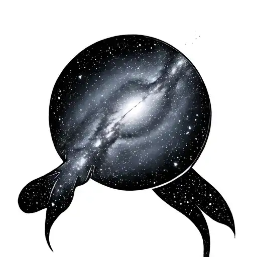 Milky Way galaxy tattoo design idea