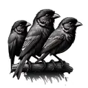 Bob Marley 3 Little Birds tattoo design idea