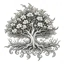 poison tree tattoo design idea