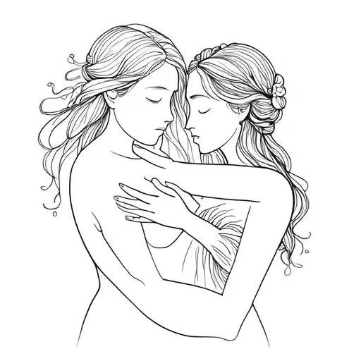 maternal bond tattoo design idea