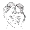 maternal bond tattoo design idea