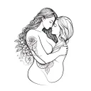 maternal bond tattoo design idea