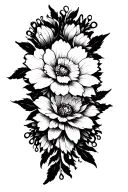 flower oriental tattoo design idea