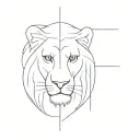 Cross with Lion eyes and scripture verses flowing tattoo design idea