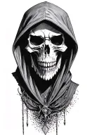 hooded reaper tattoo design idea