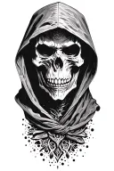 hooded reaper tattoo design idea