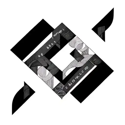 A geometric design incorporating the words 'new beginnings' in an intricate pattern tattoo design idea