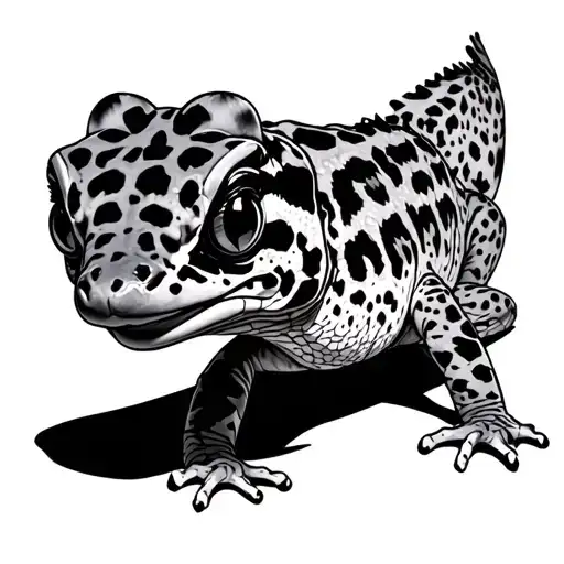 Leopard Gecko tattoo design idea