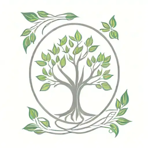 A minimalist design of a Celtic tree of life with the Australian flag as the leaves, symbolizing your connection to both Ireland and Australia tattoo design idea