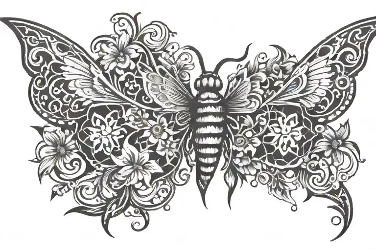 stencil art tattoo design idea