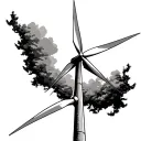 wind turbines West Virginia tattoo design idea