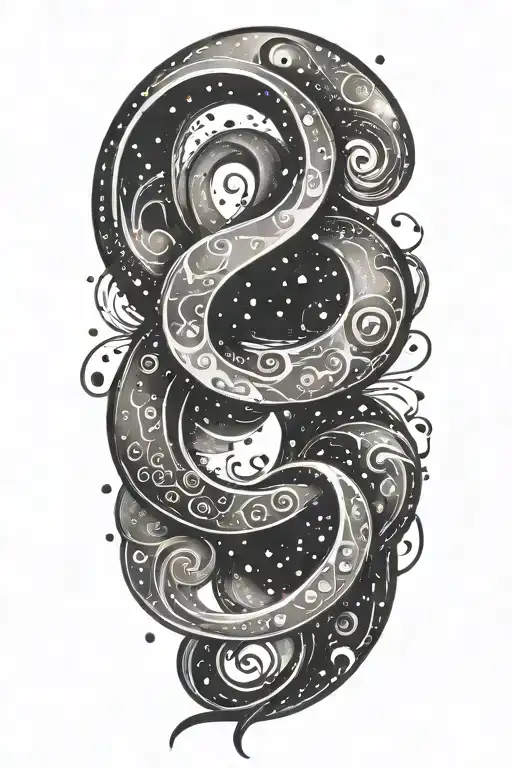 ampersand galaxy tattoo design idea
