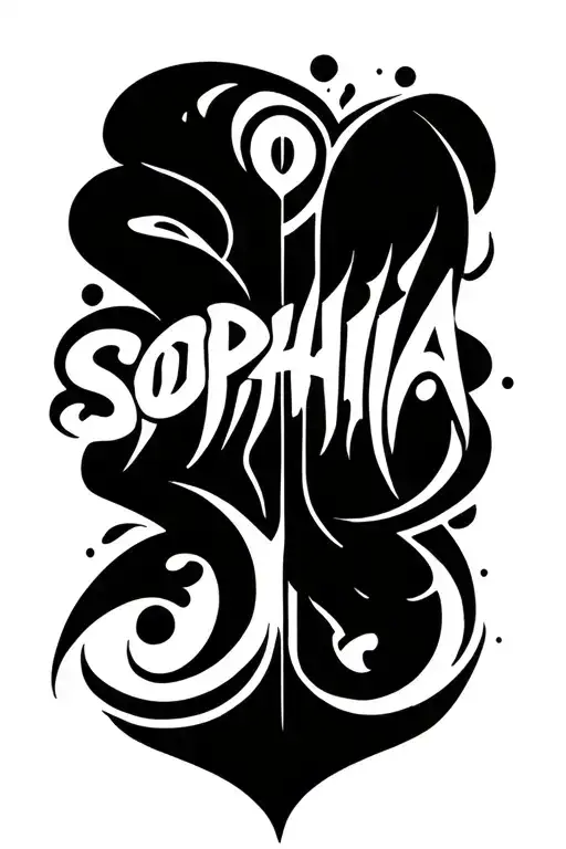 "SOPHIA" Cybersigilism tattoo design idea