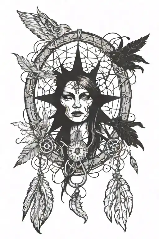 supernatural anti possession tattoo as a dreamcatcher tattoo design idea