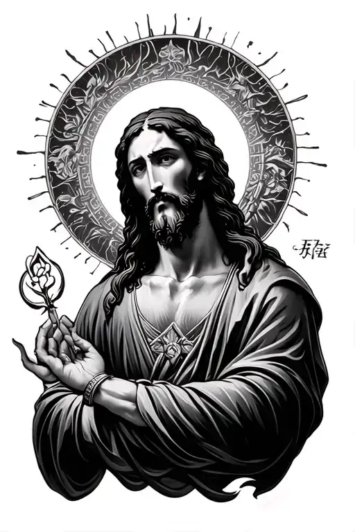 Jesus In Japanese tattoo design idea
