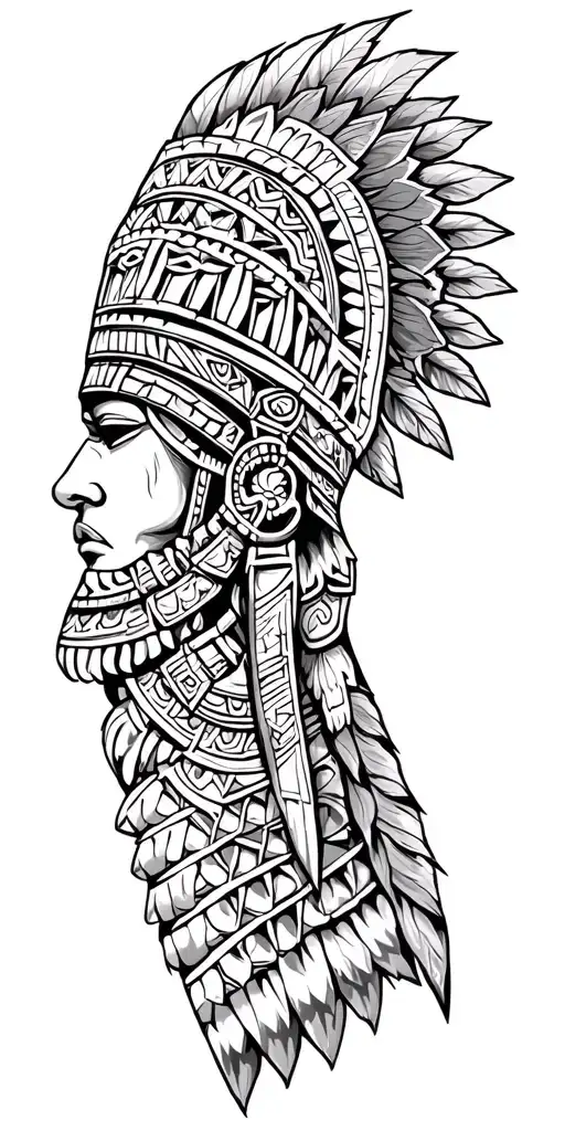 Aztec sleeve tattoo design tattoo design idea