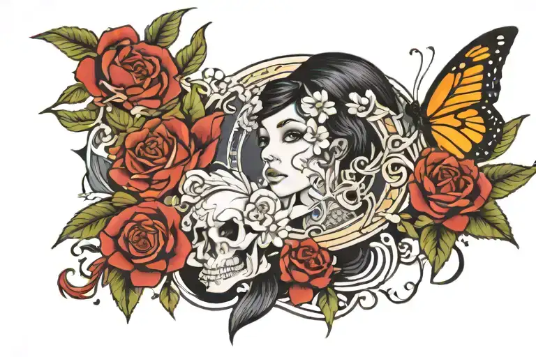 Erick Thomas Madeline Olivia tattoo design idea