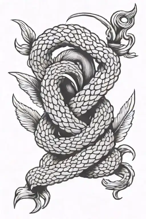 don't tread on me, come and take it flag intertwined tattoo design idea