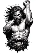 David beheading goliath tattoo design idea