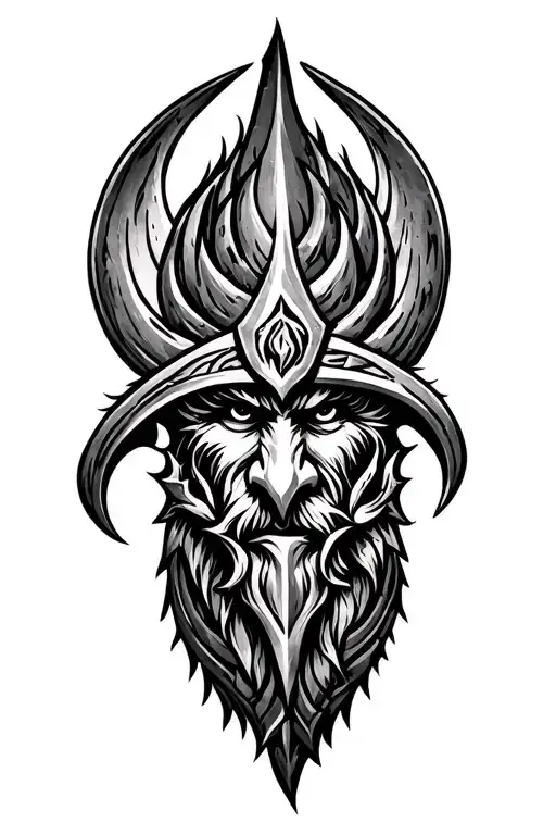 lord of the rings dwarven symbol tattoo design idea