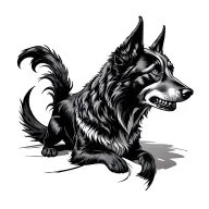 hell hound tattoo design idea