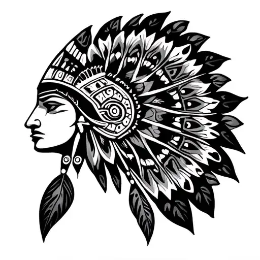 Cherokee tribal patterns tattoo design idea