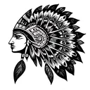 Cherokee tribal patterns tattoo design idea