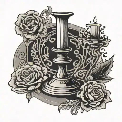 candlestick chart tattoo design idea