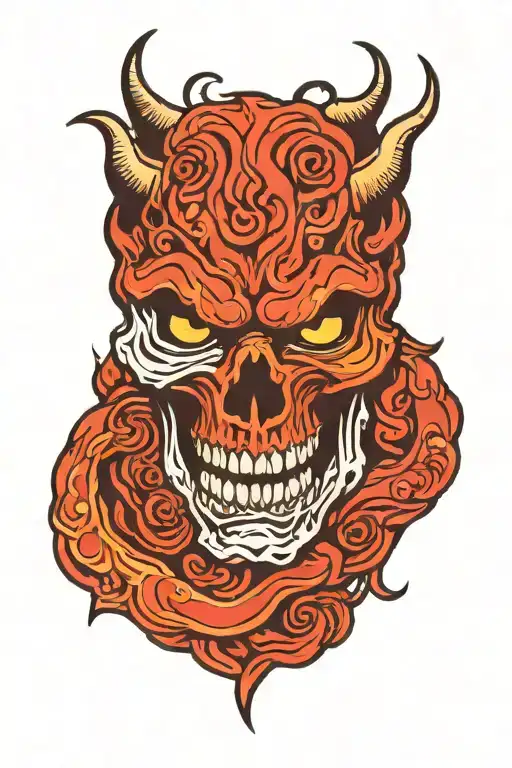 hell tattoo design idea
