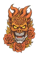 hell tattoo design idea