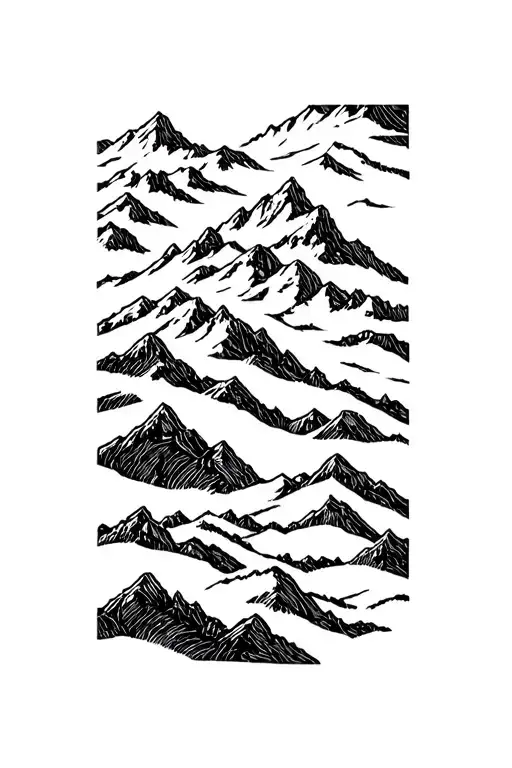 zach bryan lyrics mountain landscape tattoo design idea