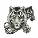 Monkey, Horse, Tiger tattoo design idea