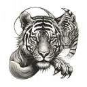 Monkey, Horse, Tiger tattoo design idea