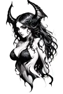 anime succubus tattoo design idea