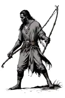 Black man I walk through the valley of the shadow of death, I will fear no evil, for you are with me; your rod and your  tattoo design idea