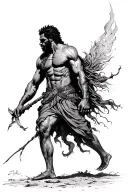 Black man I walk through the valley of the shadow of death, I will fear no evil, for you are with me; your rod and your  tattoo design idea