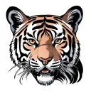 tiger face tattoo design idea