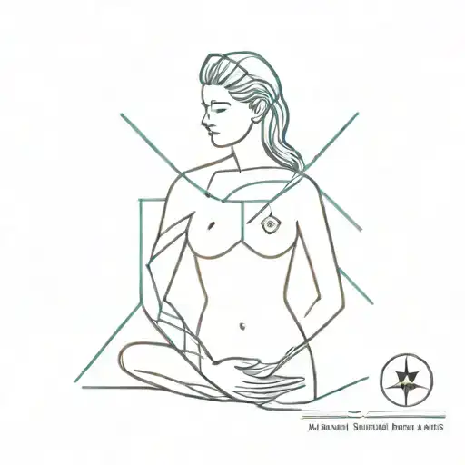 Nursing Symbol and Surgeon cutting, geometry patterns tattoo design idea