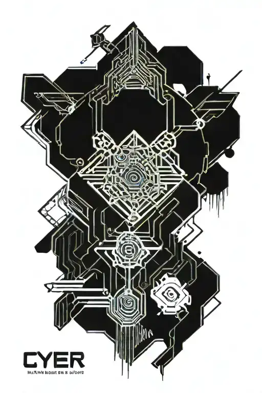 Line art tattoo design idea