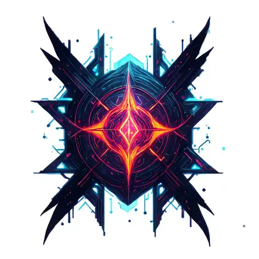 demonic portal tattoo design idea