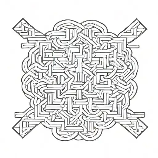 Chinese finger trap tattoo design idea