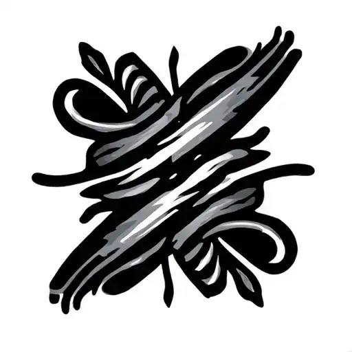 two lines around arm band tattoo design idea