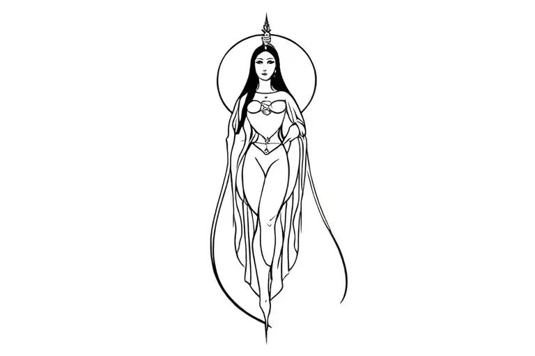 Isis goddess tattoo design idea