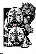 Incredible Hulk with a bulldog and a panther the state of Nebraska outline and mainline duh mural tattoo design idea