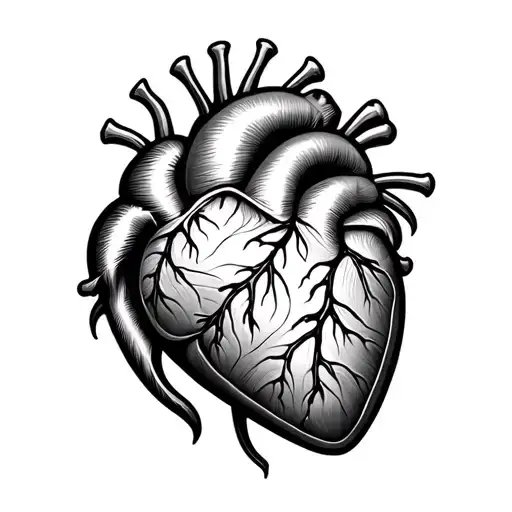 Patchwork Heart tattoo design idea