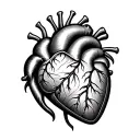 Patchwork Heart tattoo design idea