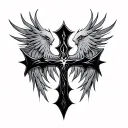 Phoenix Cross tattoo design idea