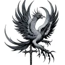 Phoenix Cross tattoo design idea