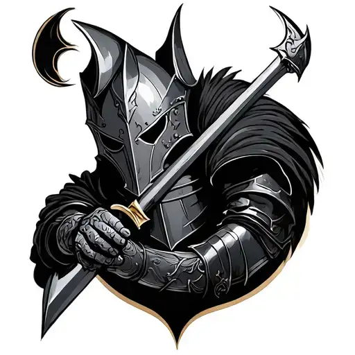 monty python black knight tattoo design idea